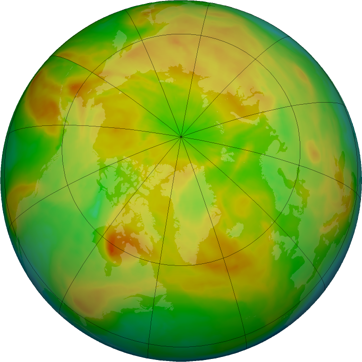 Arctic ozone map for 05 May 2016